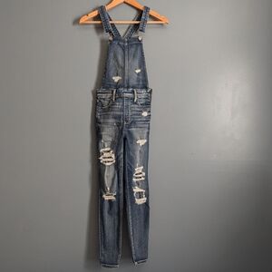 American Eagle Jegging overalls distressed 2 Short Petite